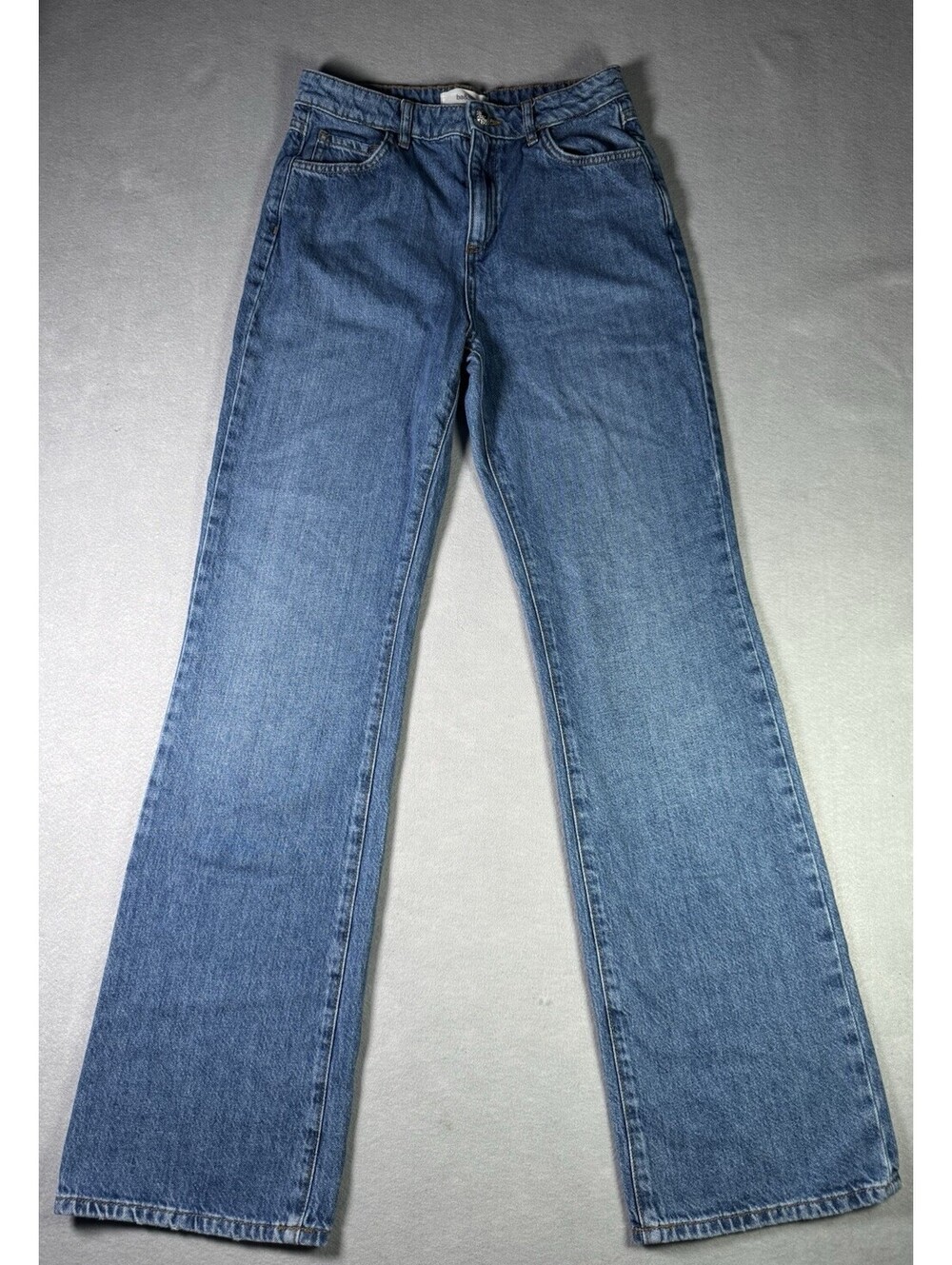ba&sh Idro High Rise Flare Rigid Denim Jeans Medium Wash Blue - Size 1 US 4/6